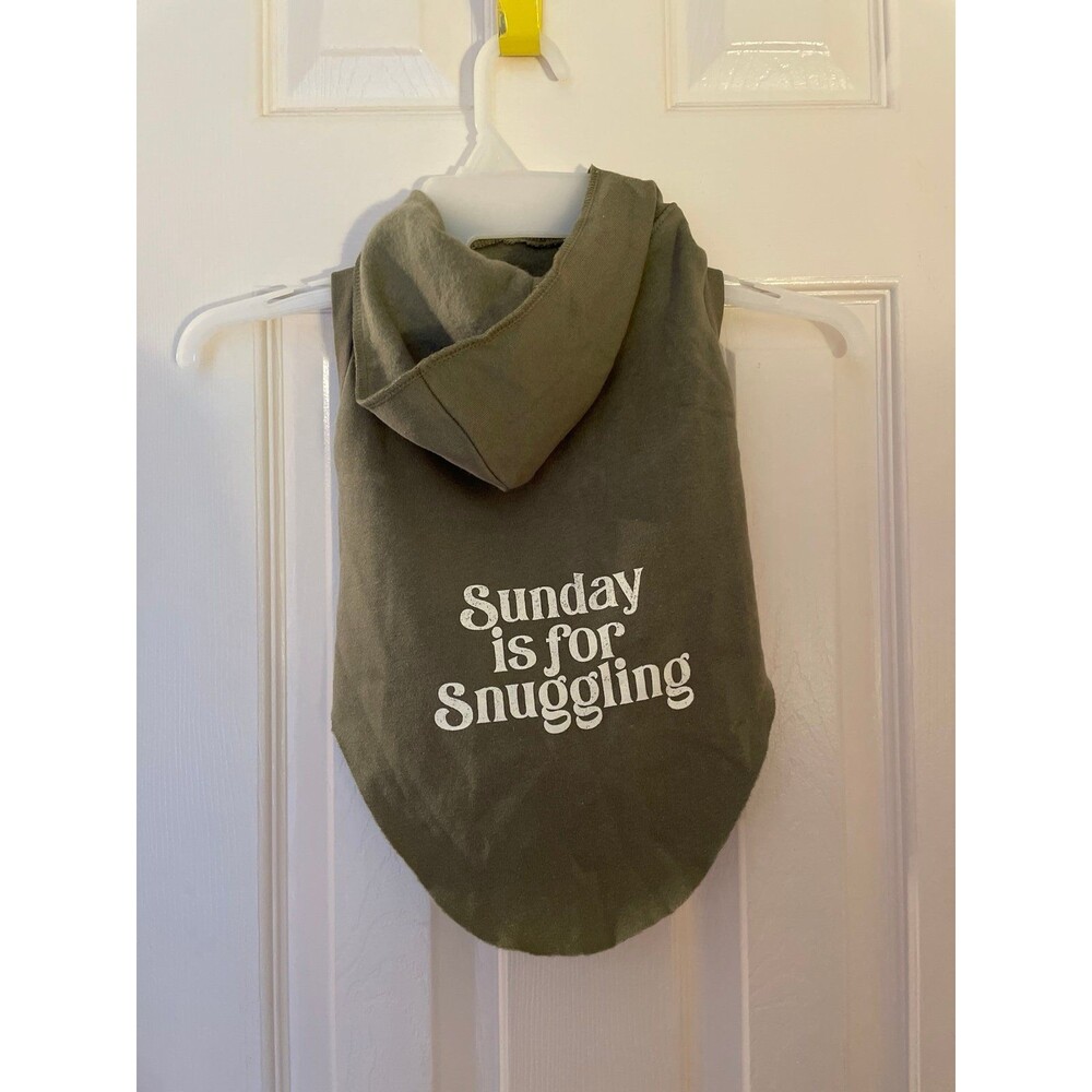 Dog Hoodie "Sunday is for Snuggling" NWT